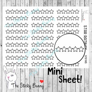 Star Ratings - Adesivi per Planners, Diari, Agende, Hobonichi (S781MS)