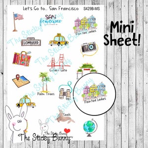 Andiamo a... San Francisco - Adesivi per Planners, Diari, Agende, Hobonichi (S429B-MS)
