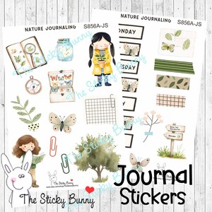 Nature Journaling - Adesivi per Planners, Bullet Journals, Diari, Agende Creative, Scrapbooking & Altro (S856JS)