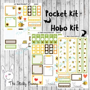 Piccola Ape - Hobo Kit 2 Pagine o Kit Pocket - Adesivi per Planners, Diari, Agende (S668)
