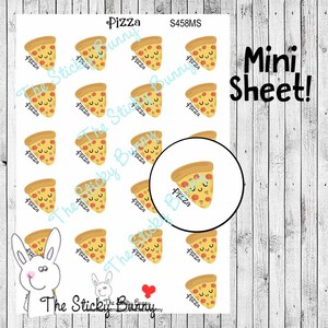 Pizza - Adesivi per Planners, Diari, Agende, Hobonichi (S458MS)
