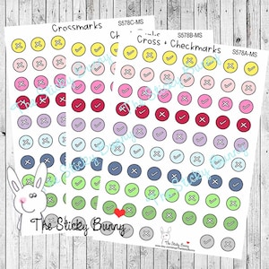 Segni di Spunta - Adesivi per Planners, Diari, Agende, Hobonichi (S578MS)
