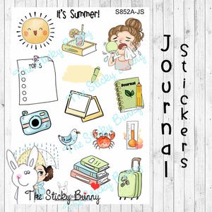 Het is zomer! - Stickers voor planners, Bullet Journals, creatieve planners, scrapbooking en meer (S852A-JS)