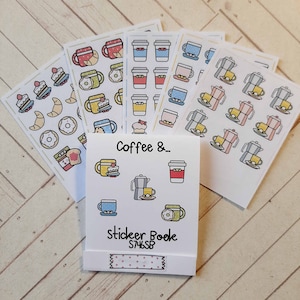 Caffè &... - Sticker Book - Adesivi per Planners, Diari, Agende, Hobonichi (S746)