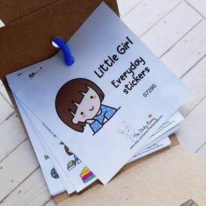 Little Girl - Sticker Book - Adesivi per Planners, Diari, Agende, Hobonichi (S575SB)
