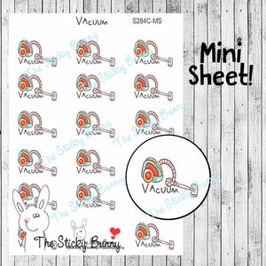 Happy Home - Stofzuiger - Plannerstickers voor elke planningsstijl (S284C-MS)