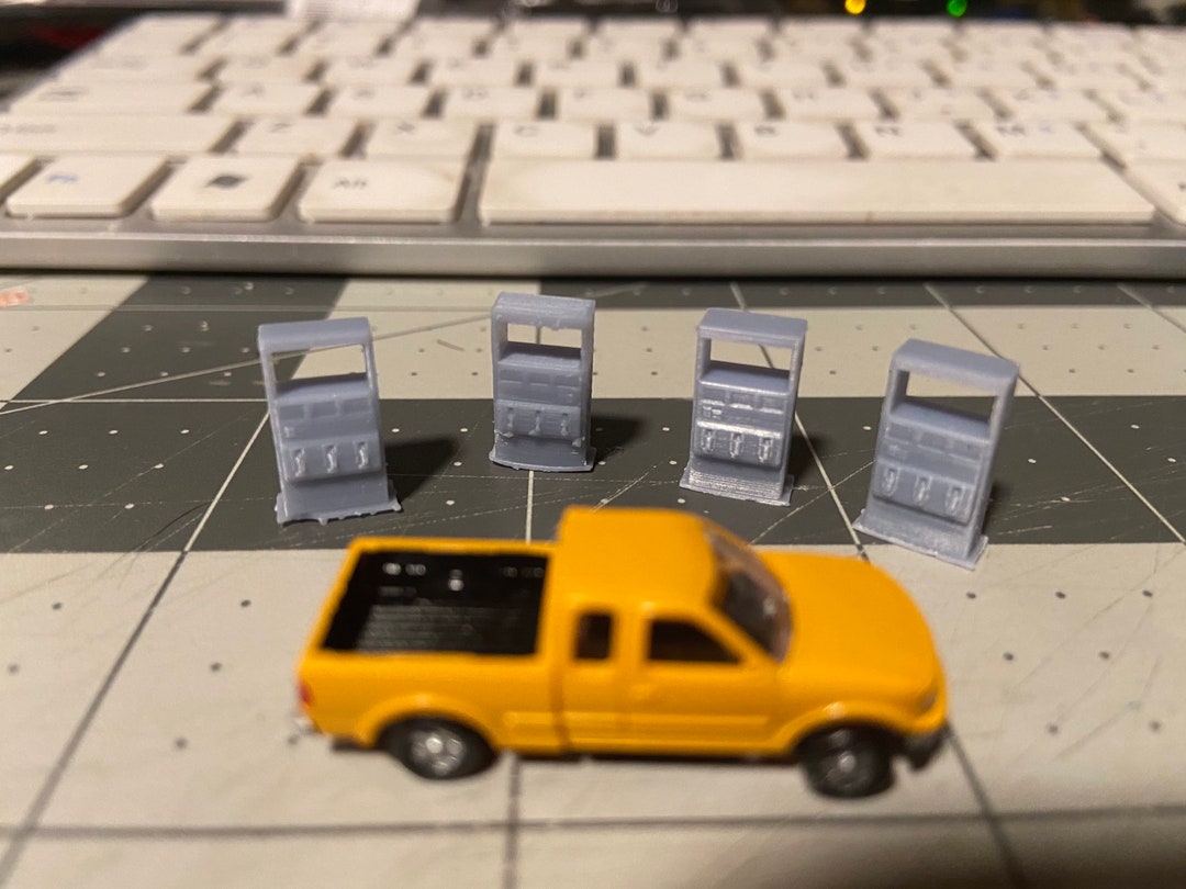 N Scale 1:160 Modern Gas Pumps - Set of 8, Unpainted - Etsy