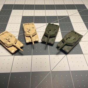 N Scale 1:160 M1 Abrams Tank (set of 4)