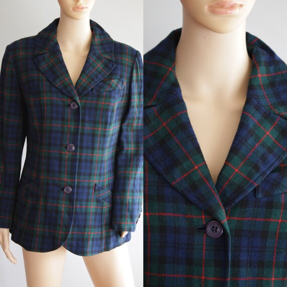 SALE - Clueless 60s Plaid/Tartan Blazer/Coat