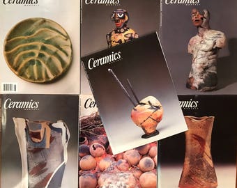 Ceramics Monthly Magazines - 7 Issues from 2001