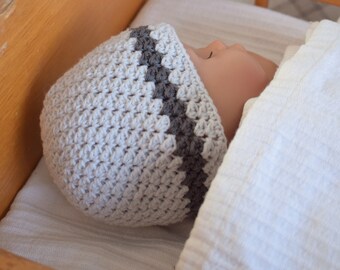 Crocheted cap- Pretty and cool crocheted baby hat for a boy.