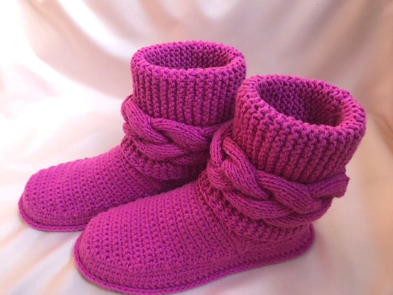 Knitted Boots for the House. Slippers. Wool. Warm Socks. Soft - Etsy