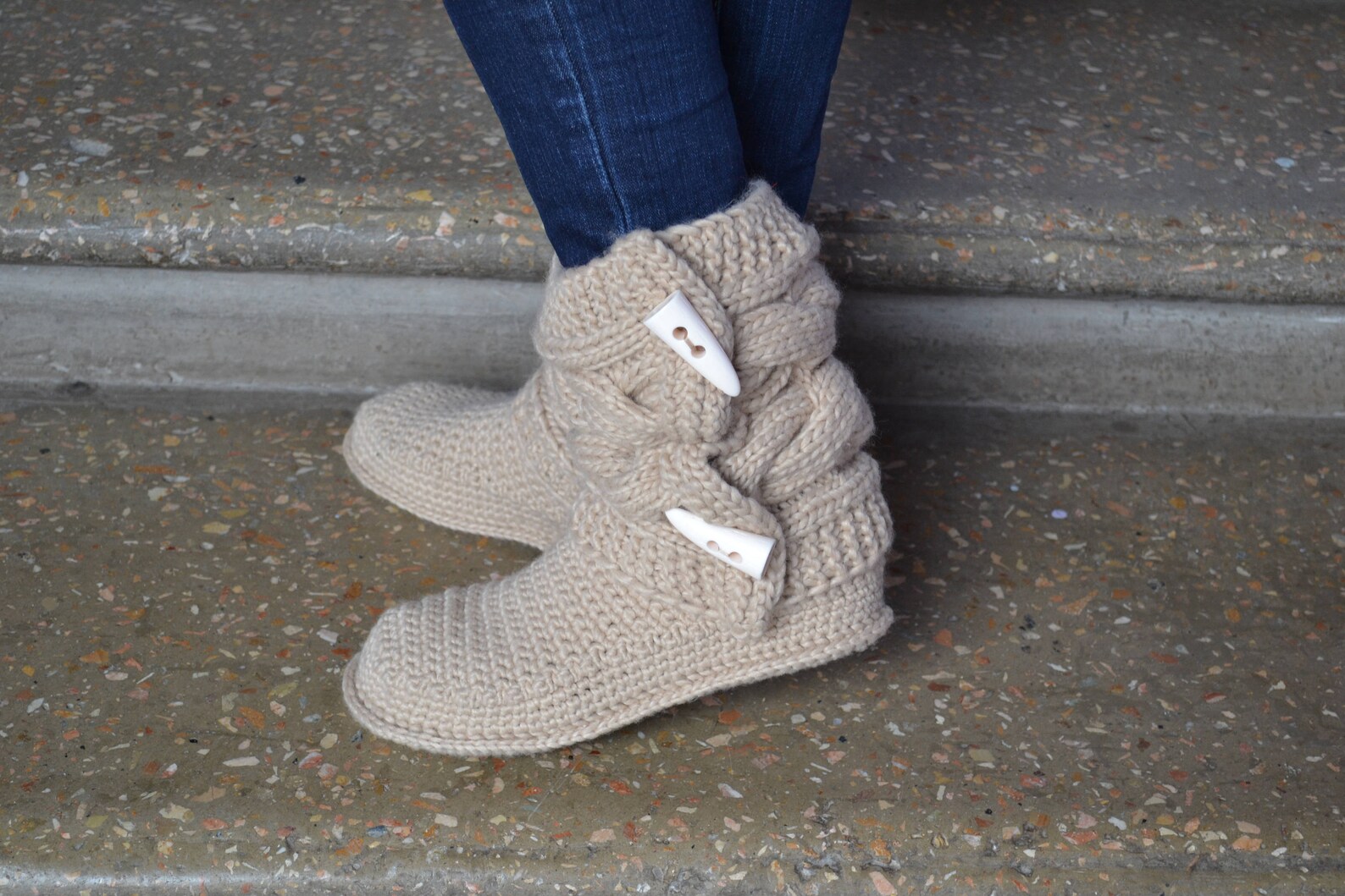 knitted boots womens