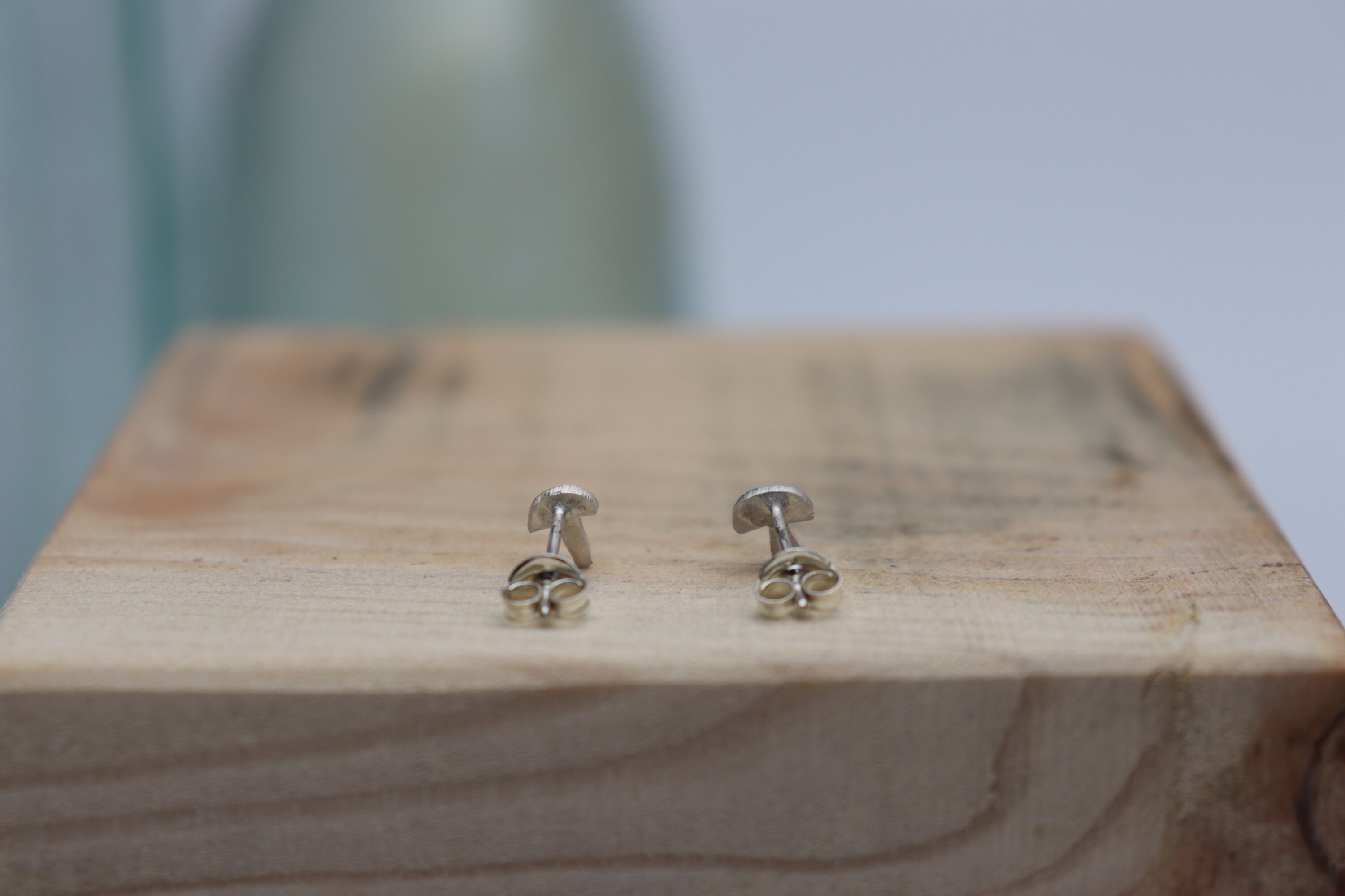 Sterling Silver Mushroom Earrings, Tiny mushroom studs, silver studs, mushroom jewellery, fungi jewellery, toadstools, nature jewellery