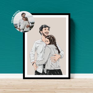Faceless portrait, custom illustration, personalised photo, personalised portrait, boyfriend gift, girlfriend gift, photo illustration