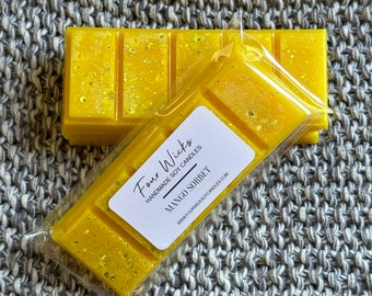Sorbetto al mango/Snap Bar Wax Melt/Forte profumo/Cera di soia/Versato a mano/Lunga durata/Idee regalo/Prodotto in Australia