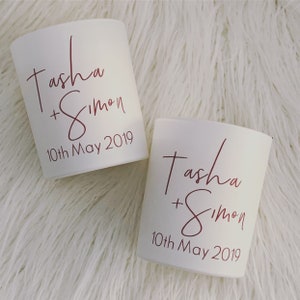25x Personalised Wedding Favour Candle | Scented Soy Wax | Bride and Groom | Wedding Day