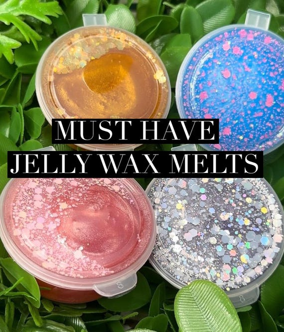 Duftende Jelly Wachs Melts | Stark | Handgegossen | Langlebig | Geschenkideen | Wiederverwendung nach dem Schmelzen | Blumen | Parfüm | Frisch | Fruchtig