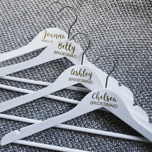 Personalised Wooden Hanger | Bride | Bridesmaid | Maid of Honour | Coat Hanger | Keepsake | Will you be my bridesmaid ? |