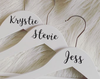 Personalised Wooden Hanger |Custom Name | Bride | Bridesmaid | Maid of Honour | Coat Hanger | Keepsake | Will you be my bridesmaid ? |