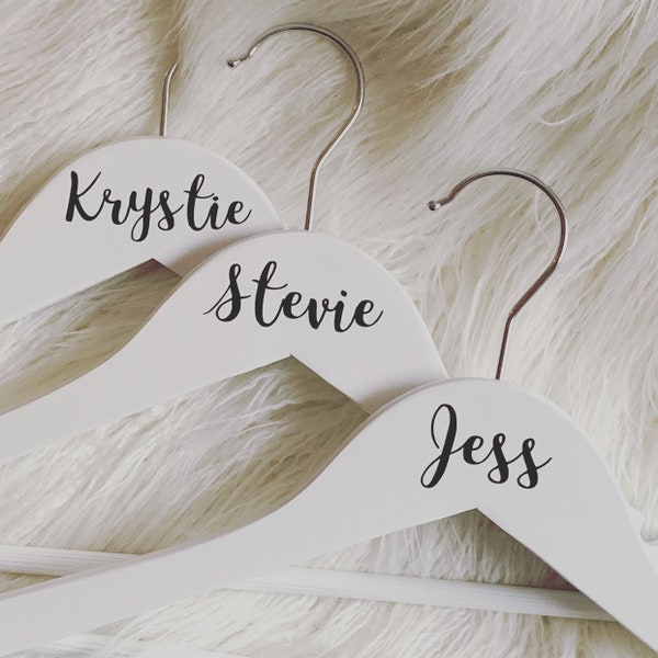 Personalised Wooden Hanger |Custom Name | Bride | Bridesmaid | Maid of Honour | Coat Hanger | Keepsake | Will you be my bridesmaid ? |