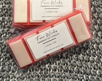 Candy Cane | Snap Bar Wax Melt | Strong Scented | Soy Wax | Hand Poured | Long Lasting | Gift Ideas | Made in Australia | Christmas