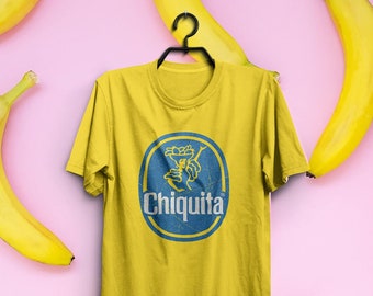 Chiquita Banana Tshirt Banane Distressed Print Tee