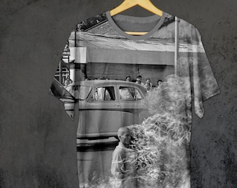 The Burning Monk T-shirt Protestor in Saigon Self-immolation 1963