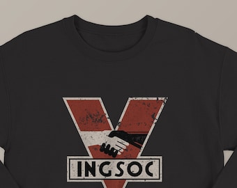 George Orwell's 1984 INGSOC dystopian big brother logo sweatshirt S-3XL