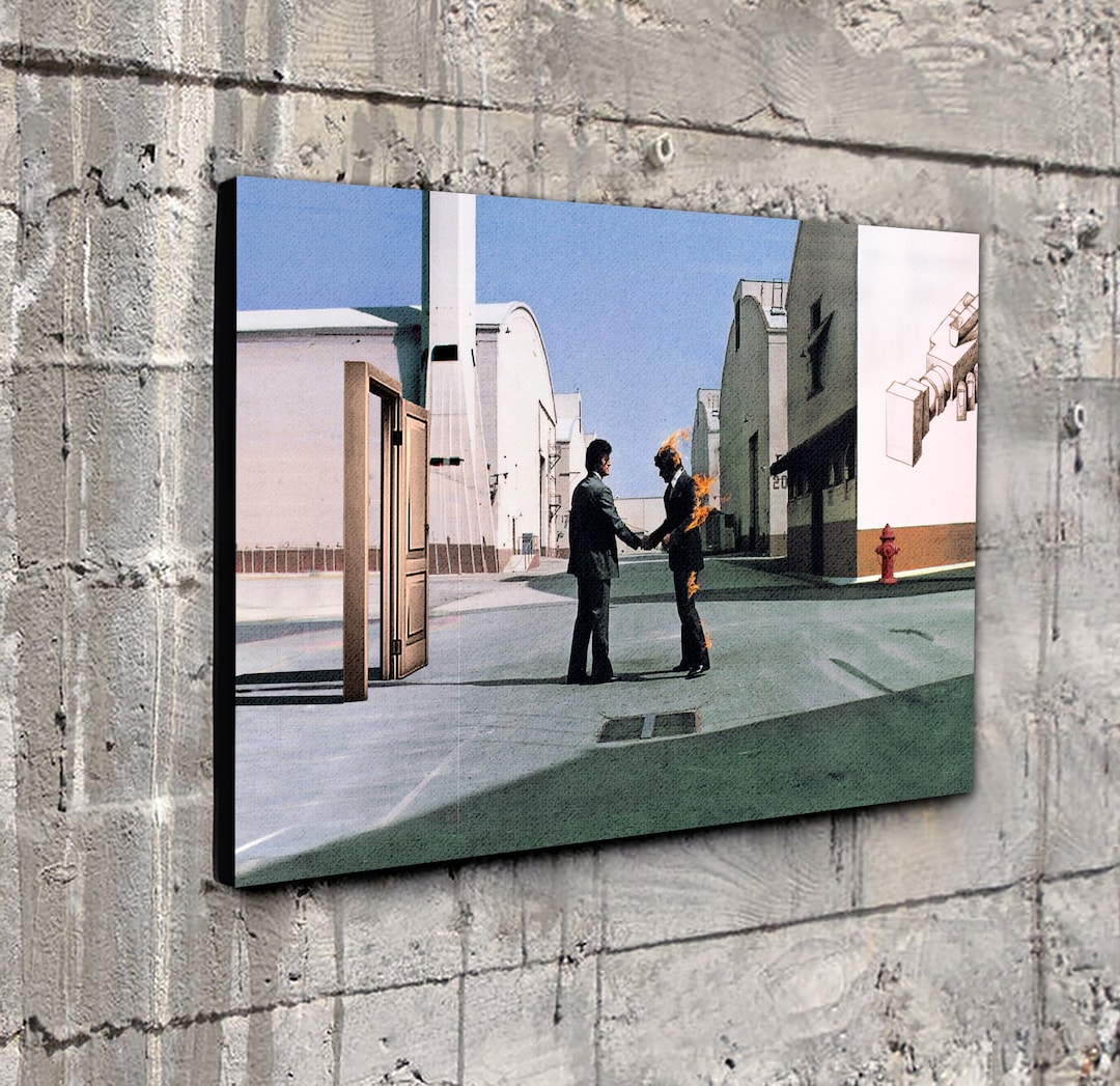 Pink Floyd Extended Album Cover Art wish You Were Here Canvas Etsy