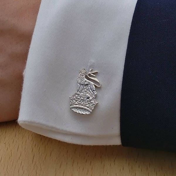 George VI Silver Shilling Lion - Cut Out Coin Cufflinks