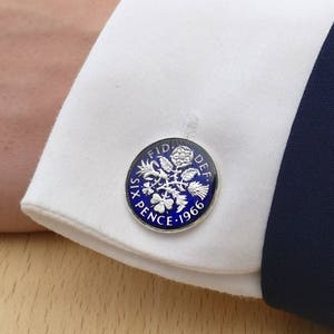1966 Sixpence Cufflinks