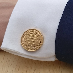 Threepenny (1953-1967) - Gold Plated Coin Cufflinks
