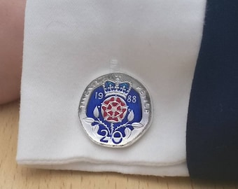 1988 Twenty Pence - Enamelled Coin Cufflinks