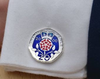 2000 Twenty Pence - Enamelled Coin Cufflinks