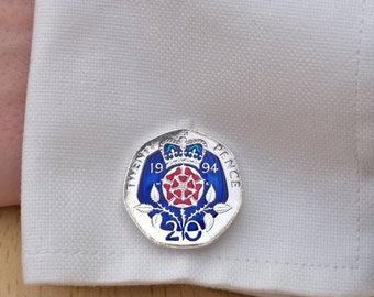 1994 Twenty Pence - Enamelled Coin Cufflinks