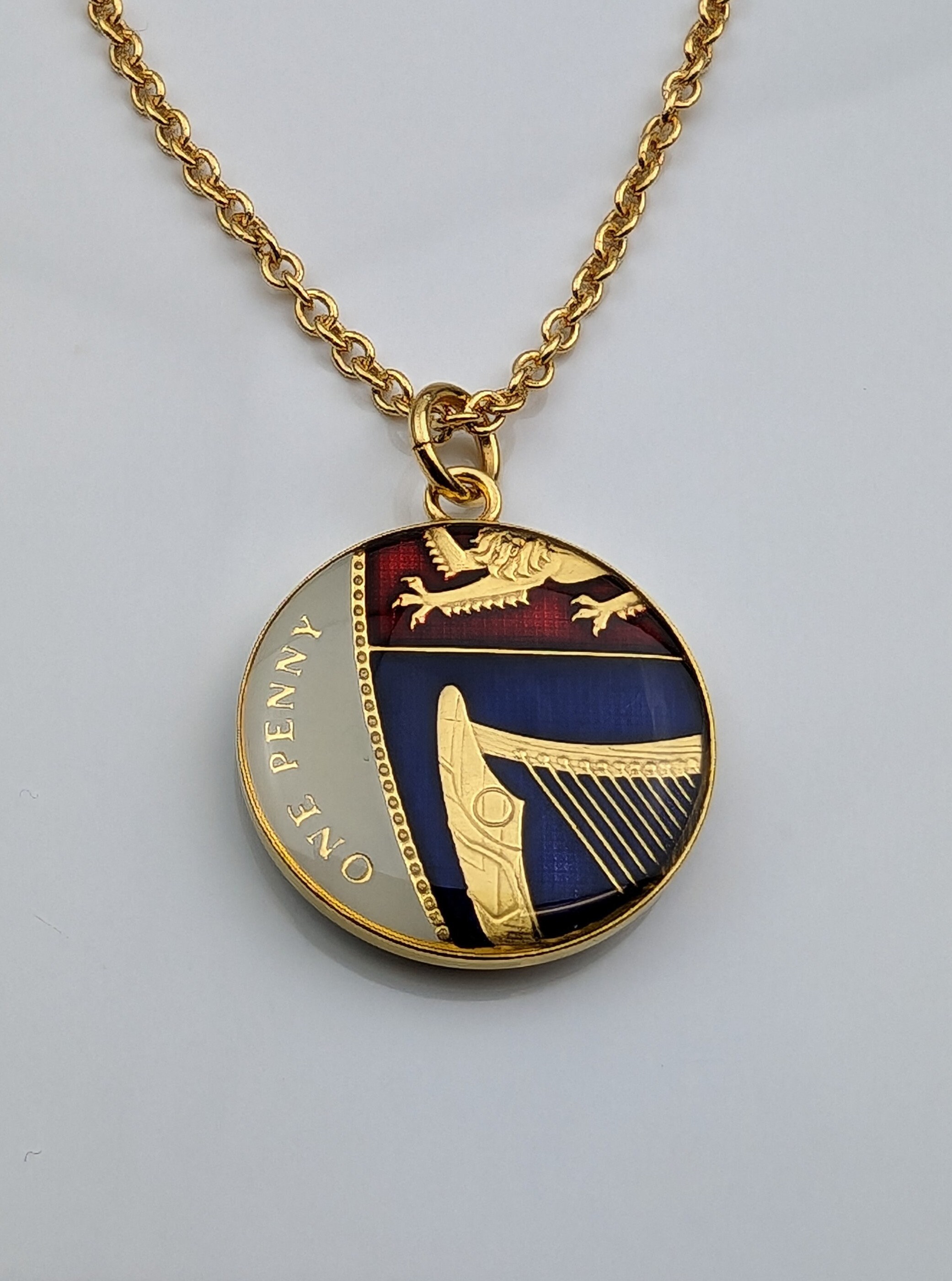 2020 One Penny - Enamelled Coin Necklace