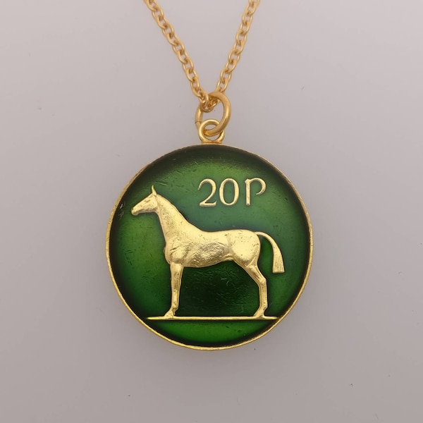 Irish Twenty Pence - Enamelled Coin Necklace