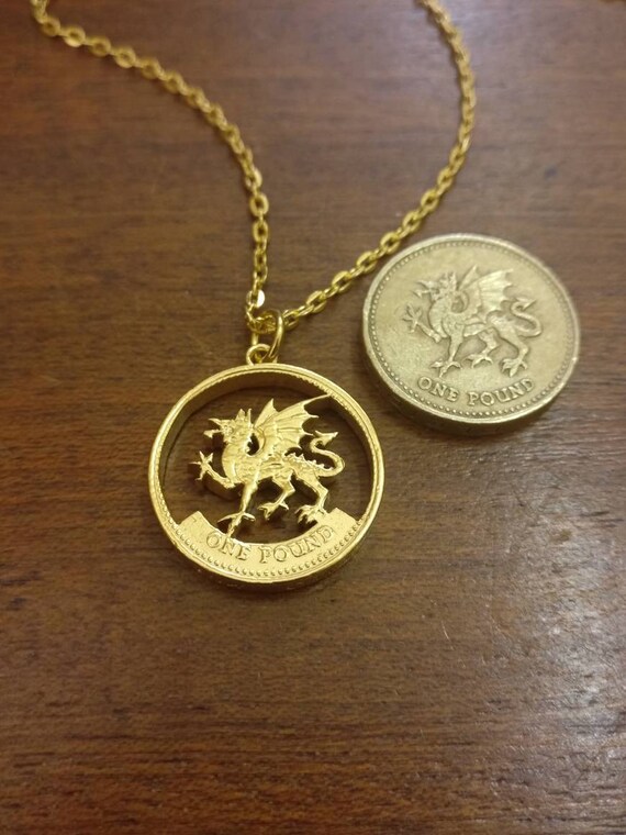 2000 One Pound Cut Out Coin Necklace - Etsy