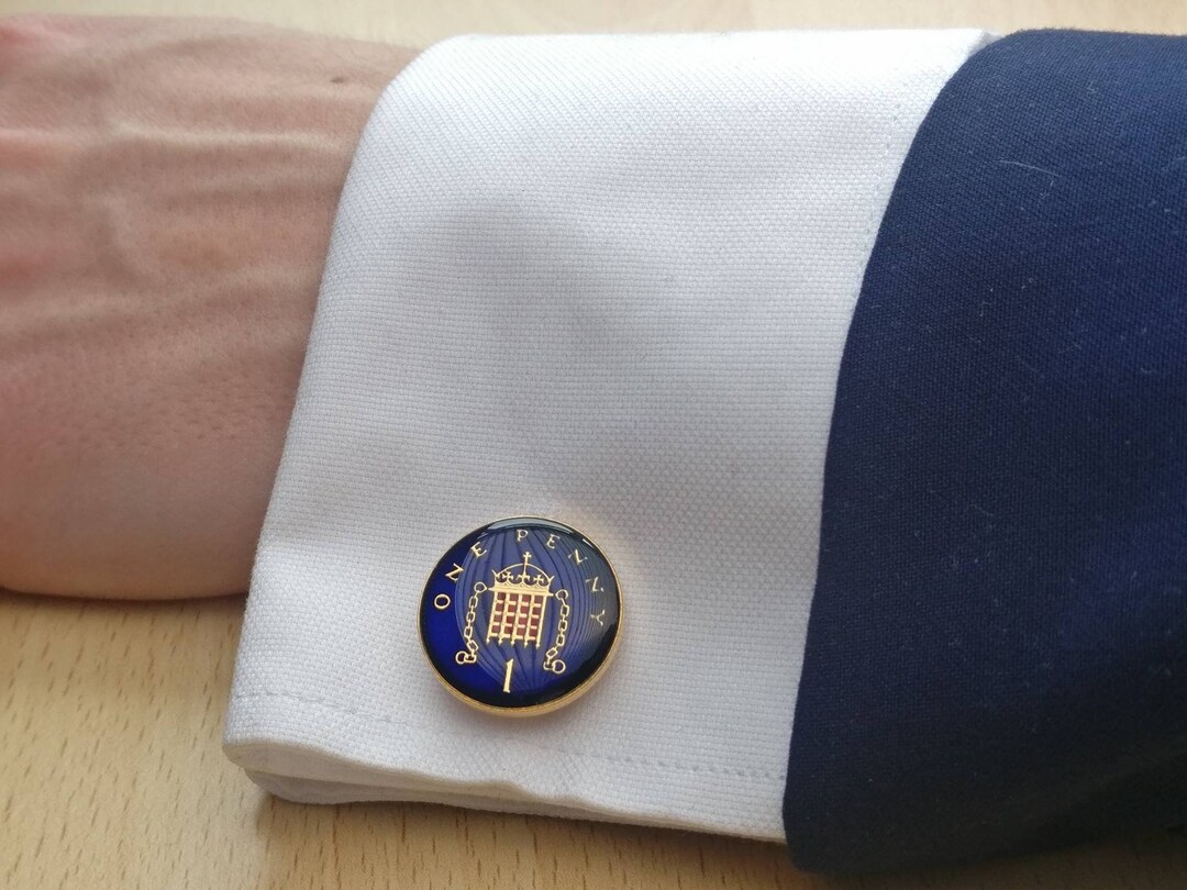 1993 One Penny Enamelled Coin Cufflinks - Etsy