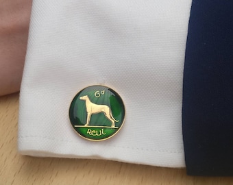 Irish Sixpence - Enamelled Coin Cufflinks