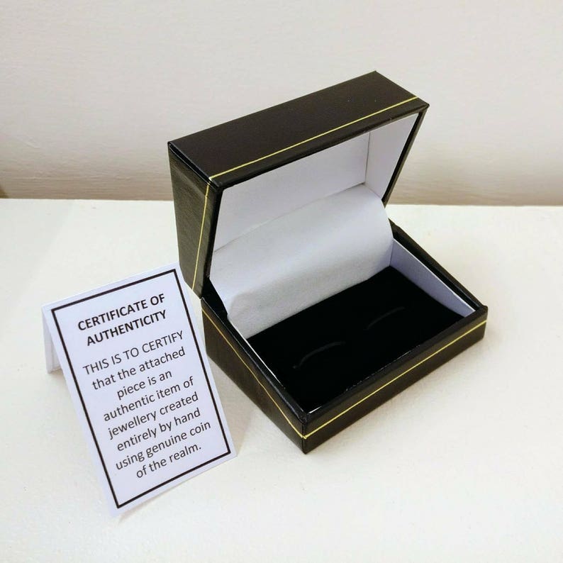 Enamelled Coin Cufflinks 1997 Twenty Pence
