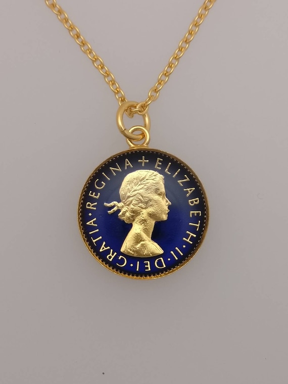 1962 Sixpence Enamelled Coin Necklace Etsy Singapore