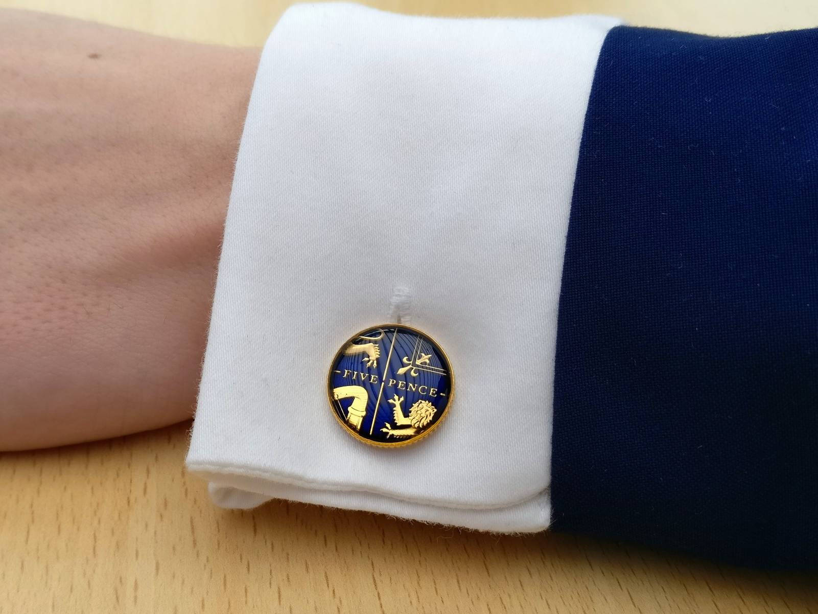 2013 Five Pence - Enamelled Coin Cufflinks