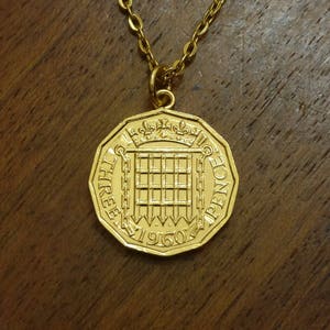 1960 Threepenny - Gold Plated Coin Necklace