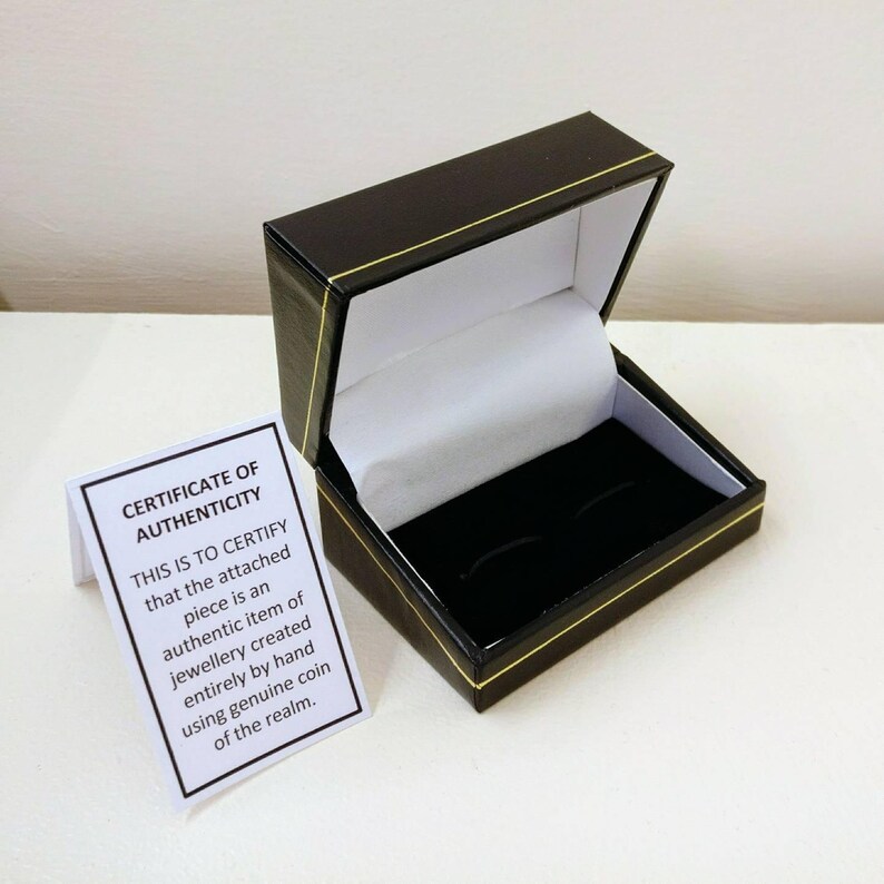 Silver Plated Coin Cufflinks 1965 Sixpence
