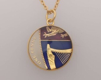 2013 One Penny - Enamelled Coin Necklace