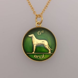 Irish Sixpence - Enamelled Coin Necklace