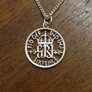 1948 Sixpence - Cut Out Coin Necklace