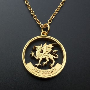 2000 One Pound - Cut Out Coin Necklace
